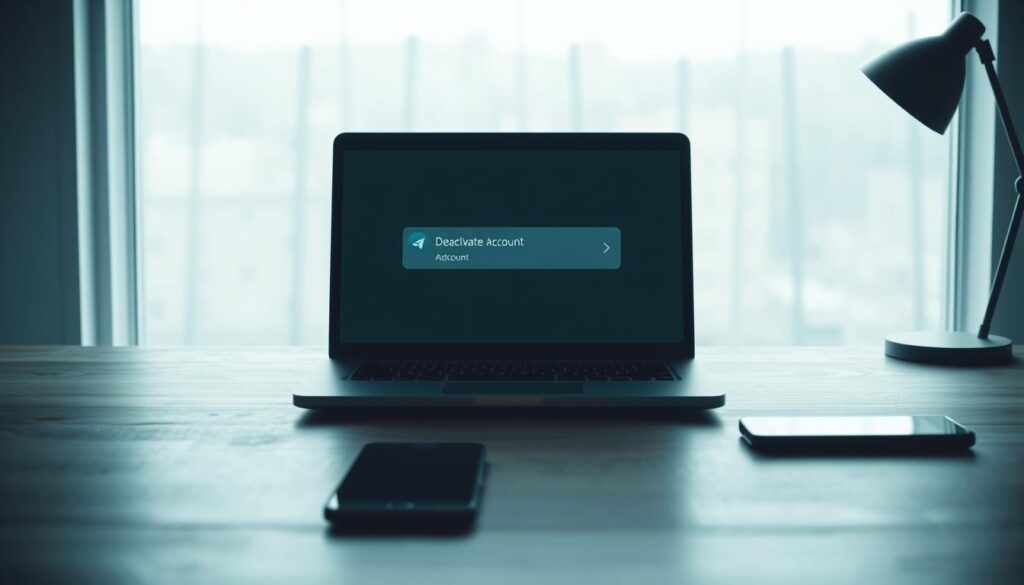 desativar conta telegram