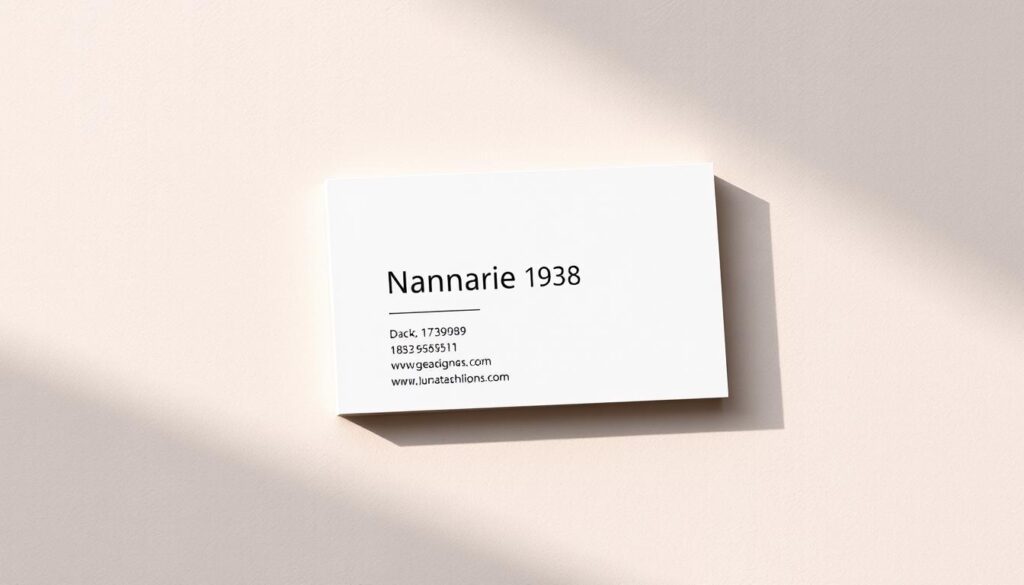 Design visual de cartão de visita