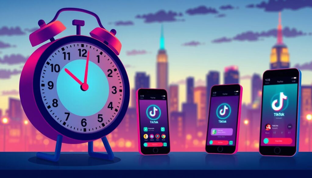 horários de pico para postagens no TikTok
