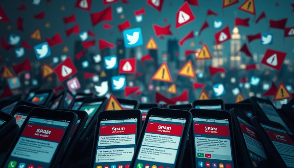 spam em redes sociais